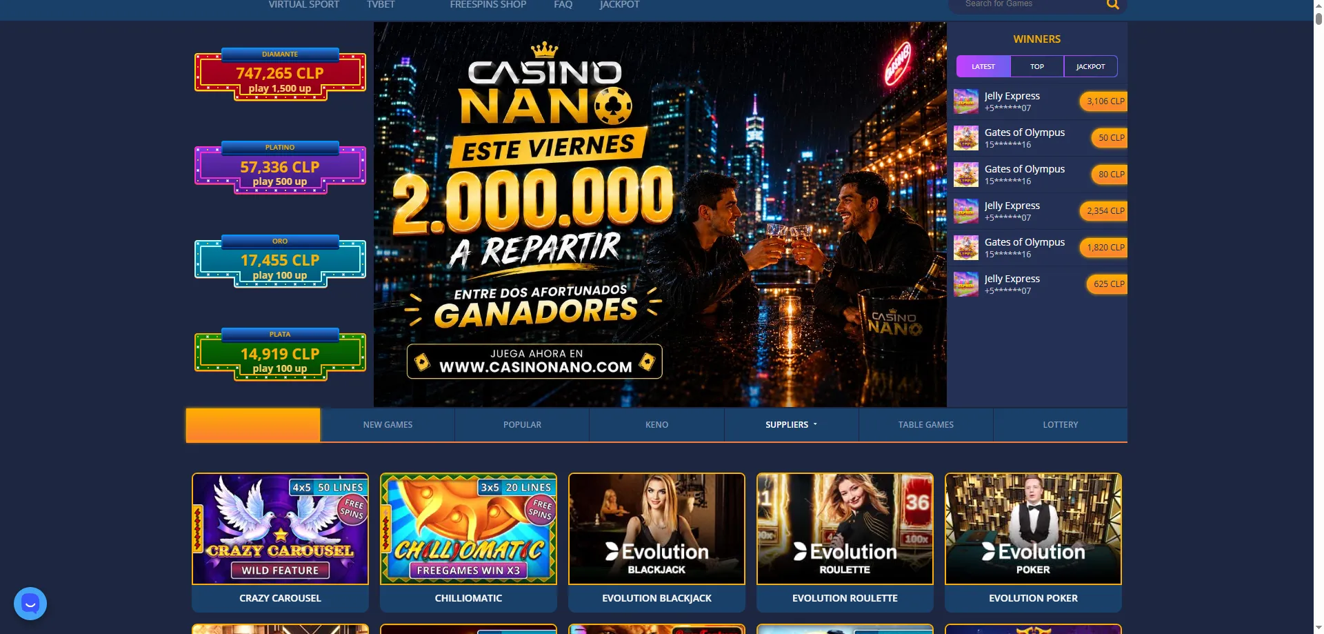 Nano Casino Chile plataforma oficial de casino online 2026